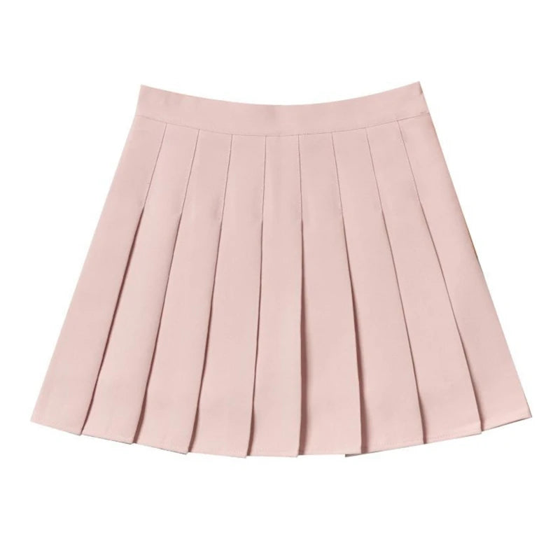 2024 Spring Summer Korean Skirt Shorts Women High Waist Sexy Mini Skirt School Short Pleated Kawaii Japanese Pink Skirt Female