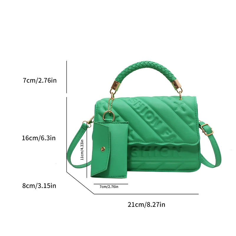 Brand Designer Small Crossbody Bags New Fashion Shoulder Bag Quilted PU Leather Ladies Square Handbags