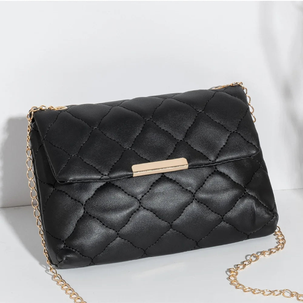 Diamond Lattice Women Shoulder Bag Female Embroidered Luxury Small Square Bag PU Leather Crossbody Bags Handbag Purses Phone Bag